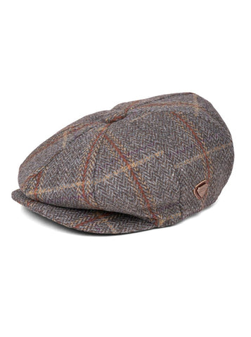 Paolo Brown Check Flat Cap