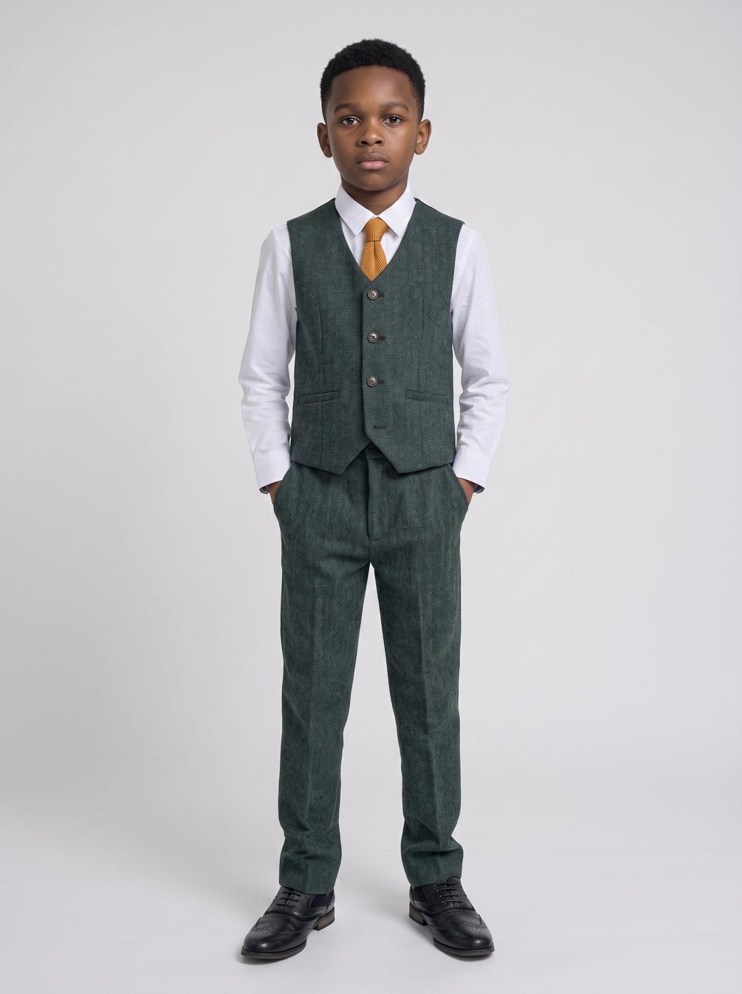 Boys Thomas Lush Olive Suit