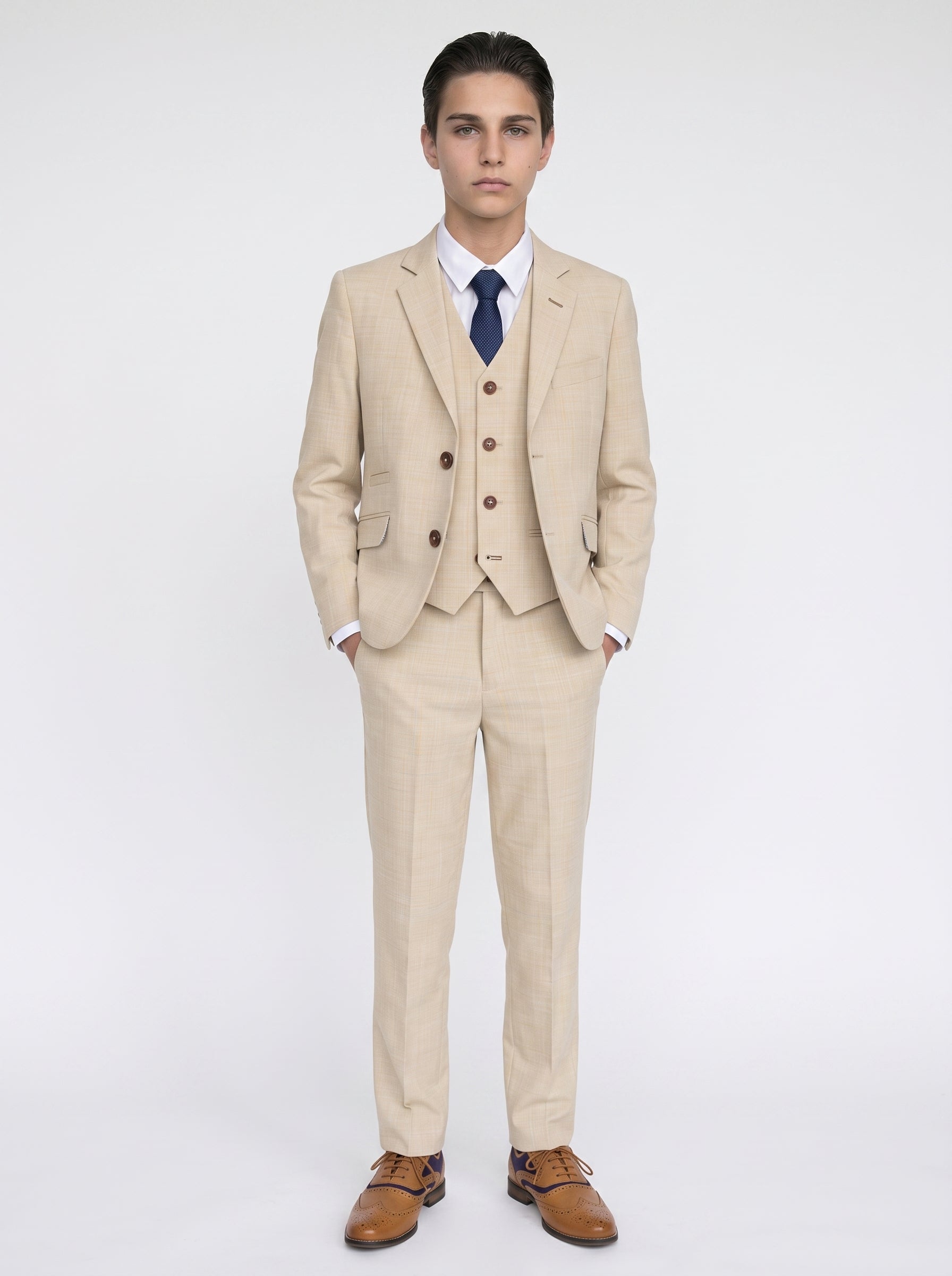 Boys Camden Beige Suit