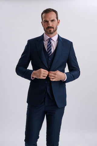 Fabio Navy Three Piece Suit