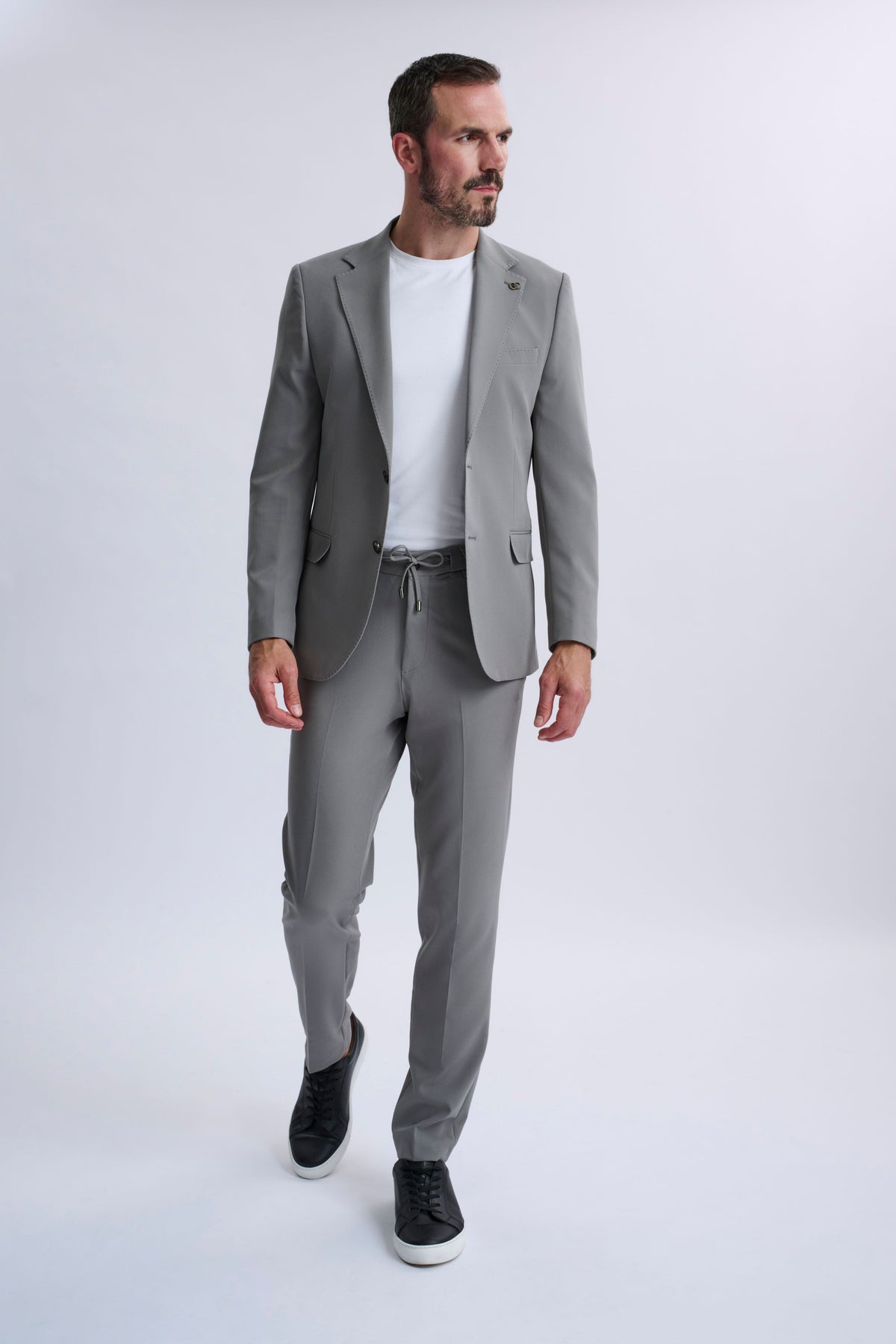 Ettore Smart Casual Suit Grey