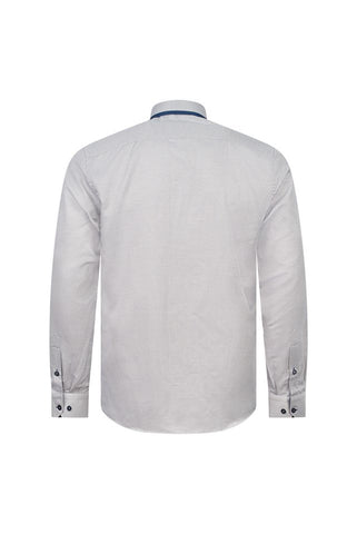 Blue Contrast Trim Shirt
