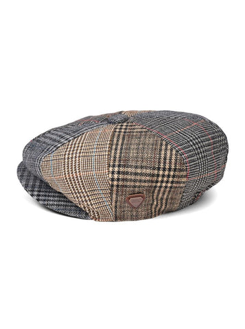 Paolo Patchwork Check Flat Cap