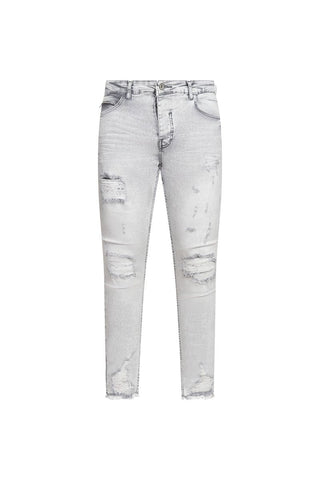 Ovy Glacier Grey Stretch Denim