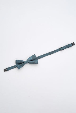 Junior Teal Paisley Bow Tie