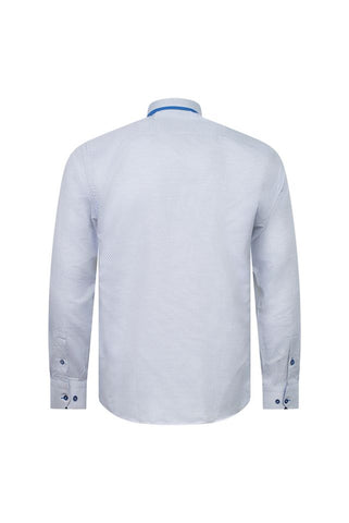 Blue Accent Micro-Dot Shirt