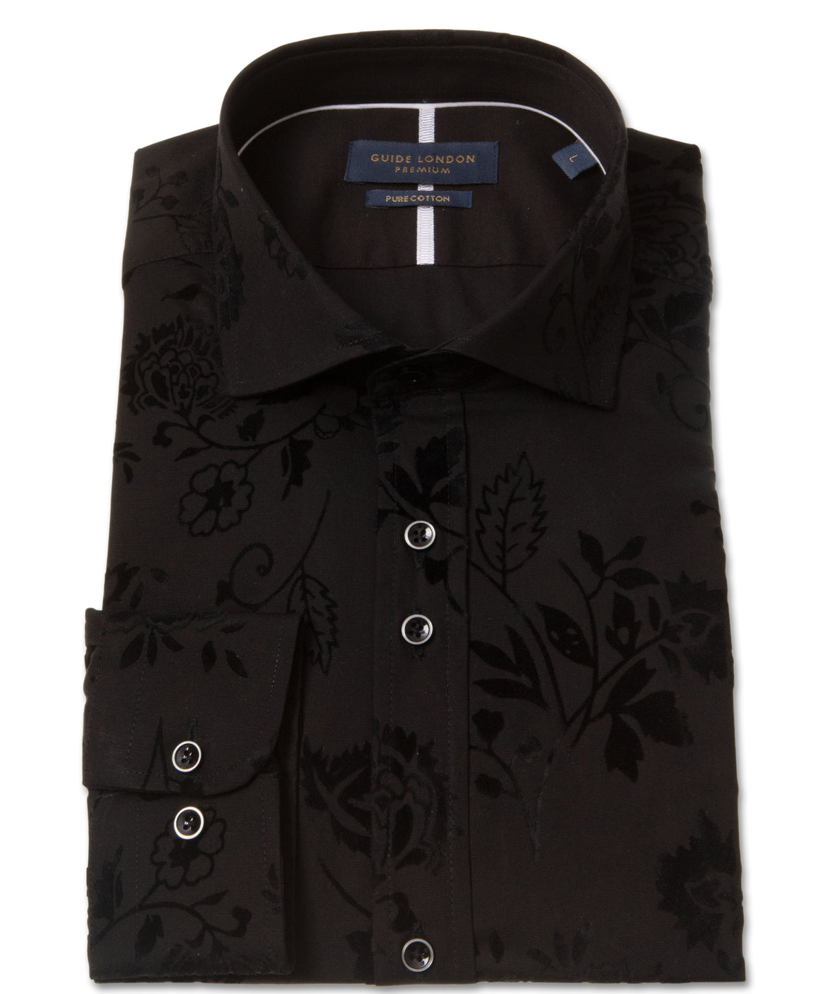 Black Flock Cotton Shirt