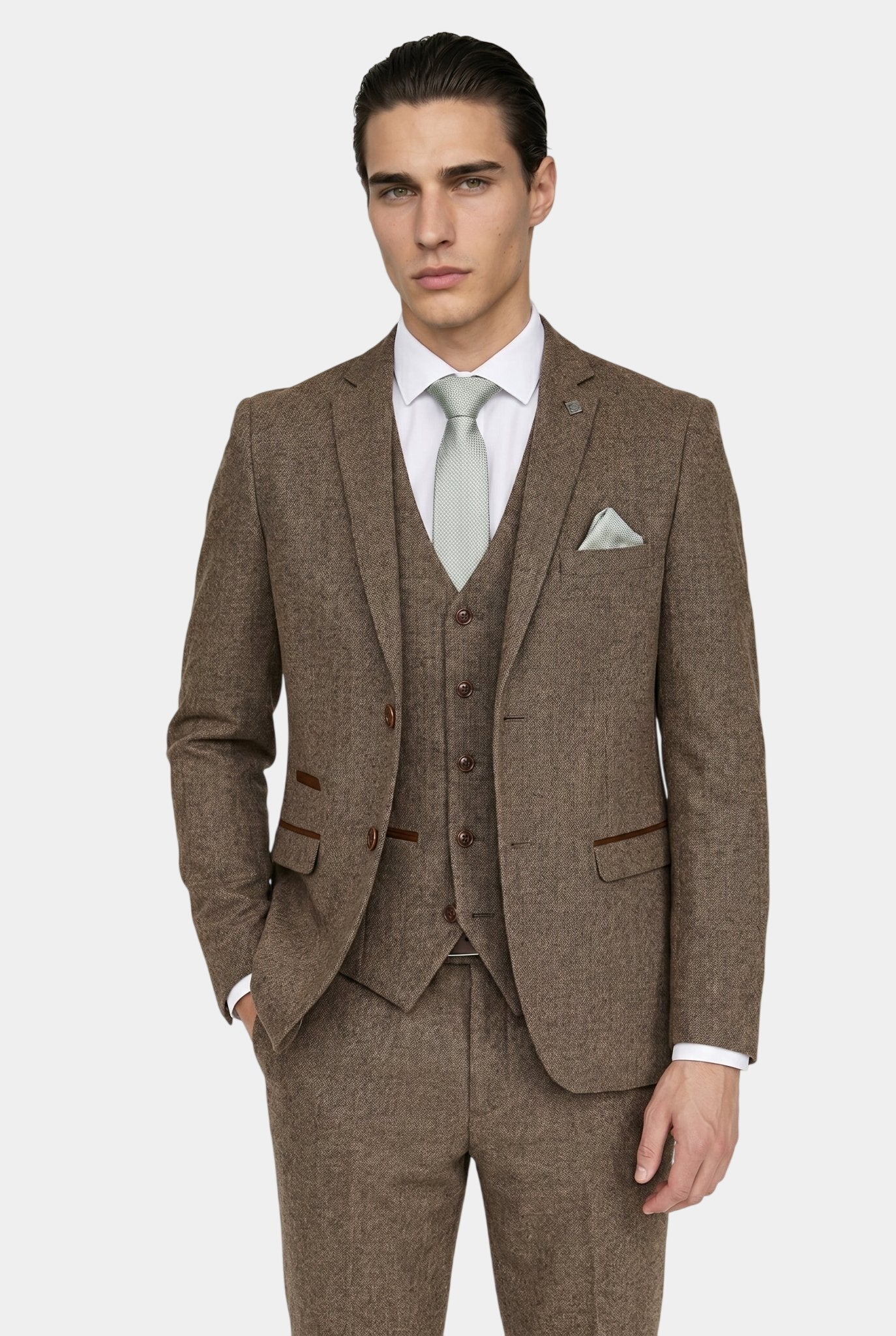 Oscar Brown Tweed Three Piece Suit