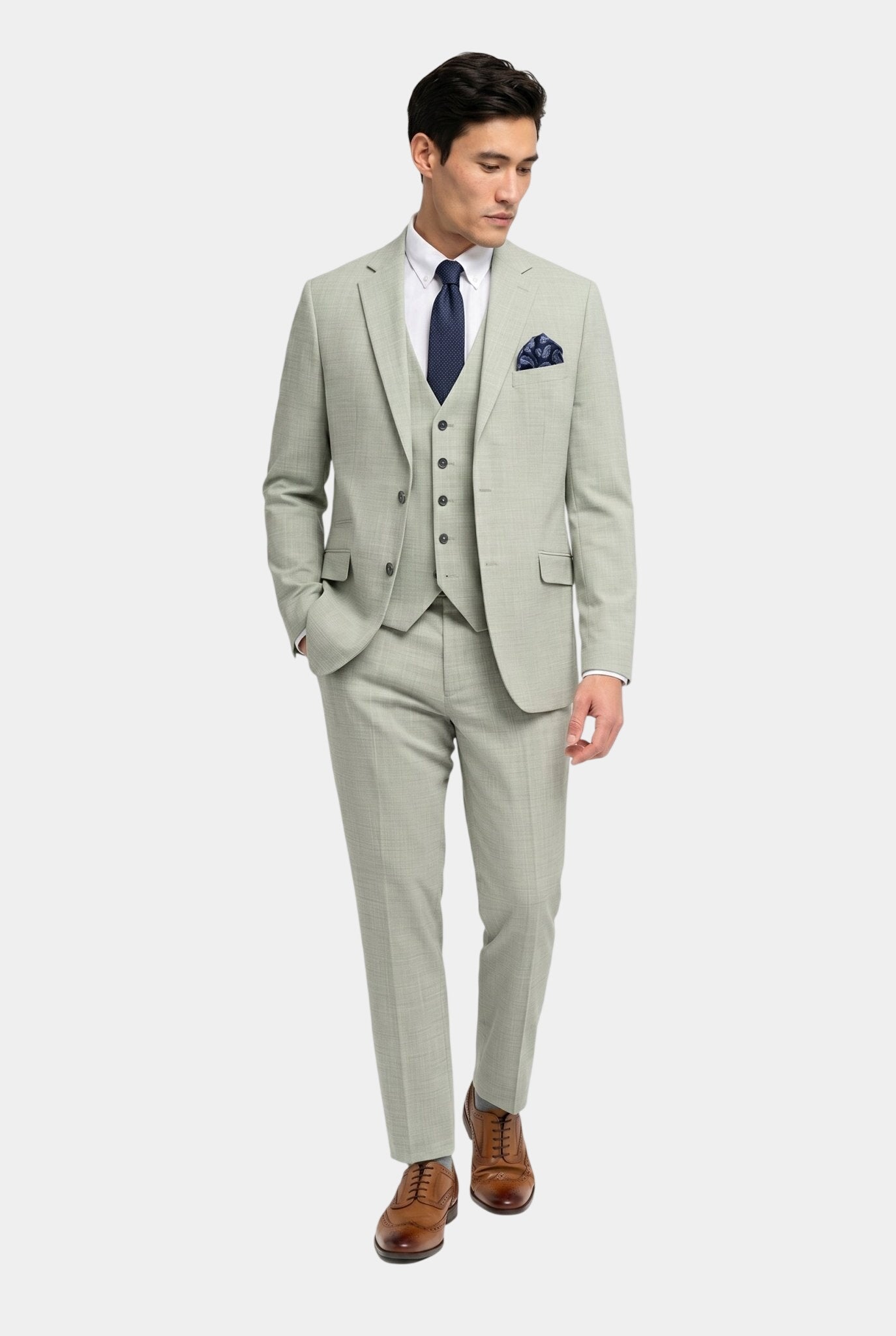 Camden Sage Three Piece Suit