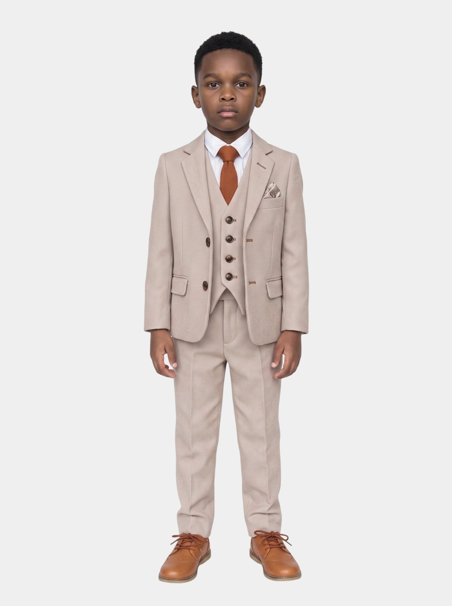 HM5 - Stone Tailored Three Piece Suit