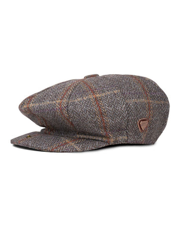 Paolo Brown Check Flat Cap