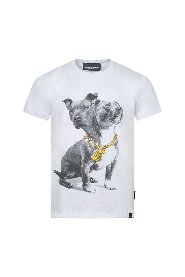 OVY Vestimentaire Double Dog Graphic White Tee