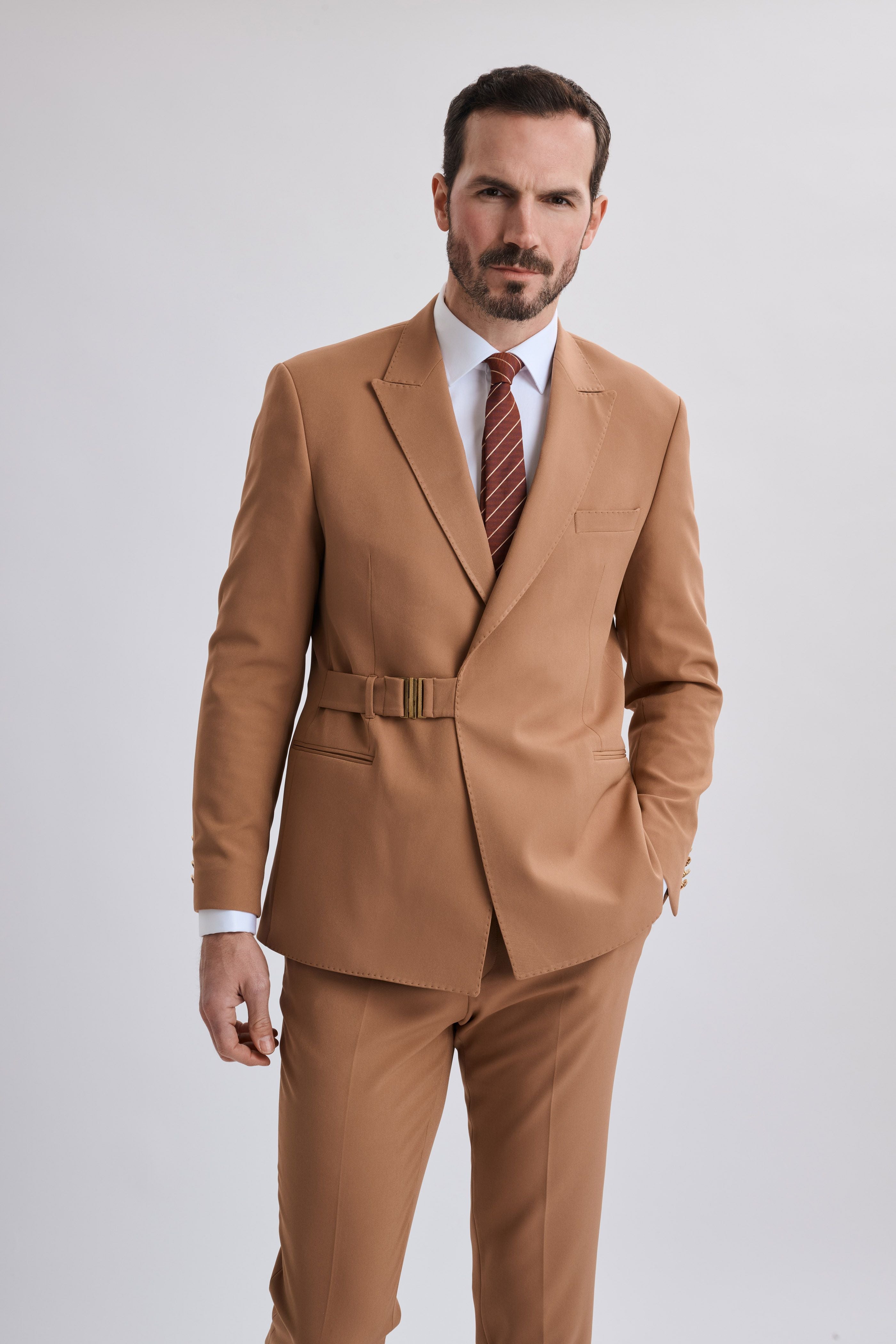Riccardo Tan Two Piece Suit