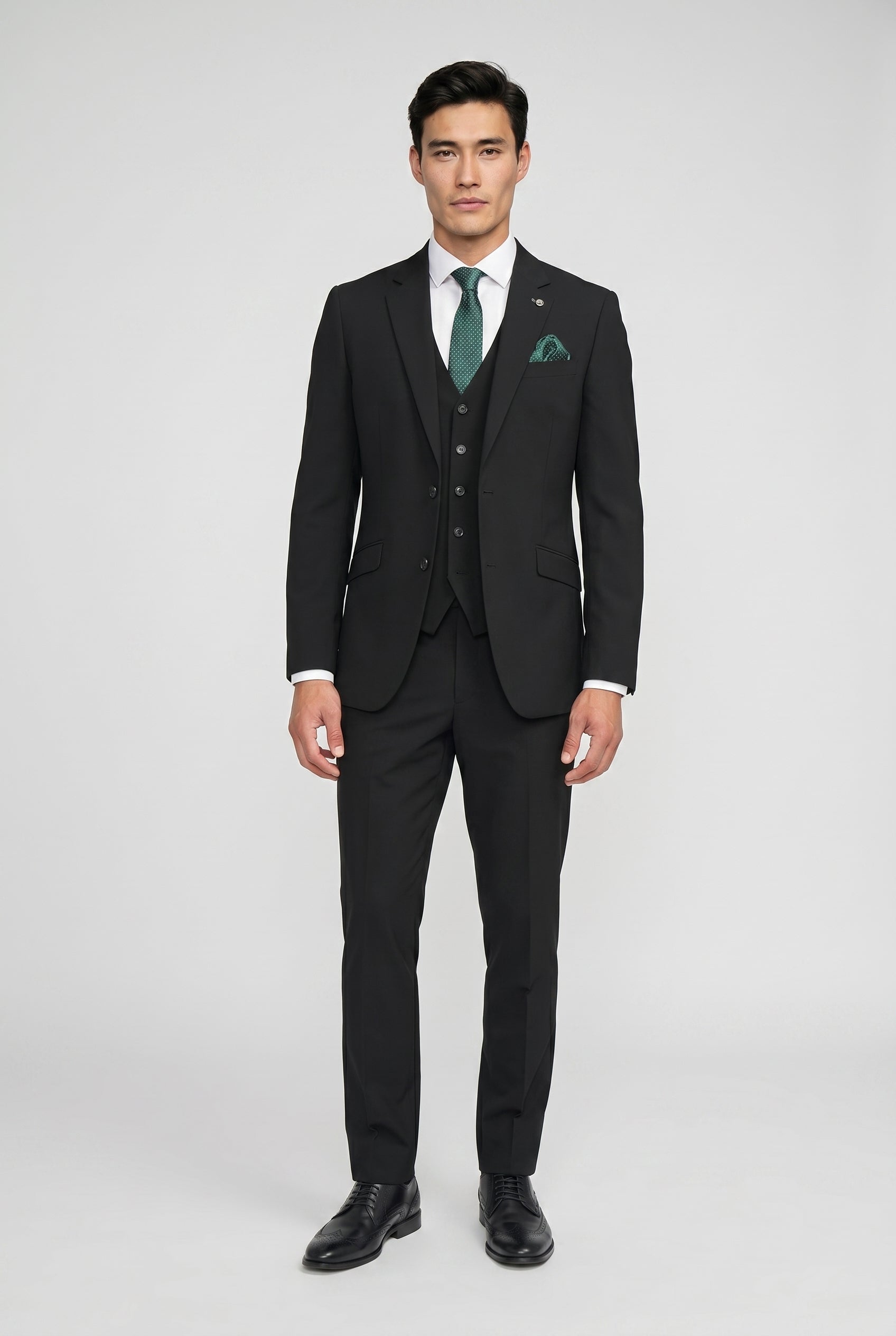 Malibu Black Three Piece Suit