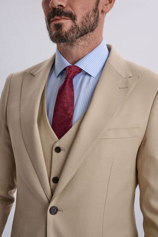 Diaz Beige Three Piece Suit