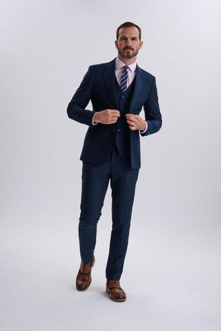 Fabio Navy Three Piece Suit