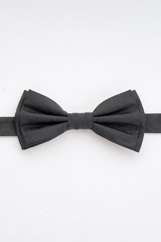 Classic Black Bow Tie Set with Pocket Square & Cufflinks