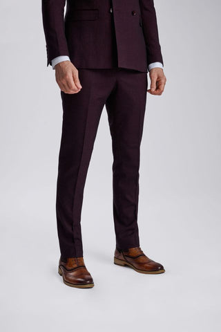 Regent Wine Double-Breasted Two Piece Suit
