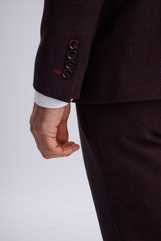 Regent Wine Double-Breasted Two Piece Suit