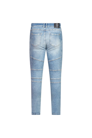 Ovy Bleu Moto Stretch Denim