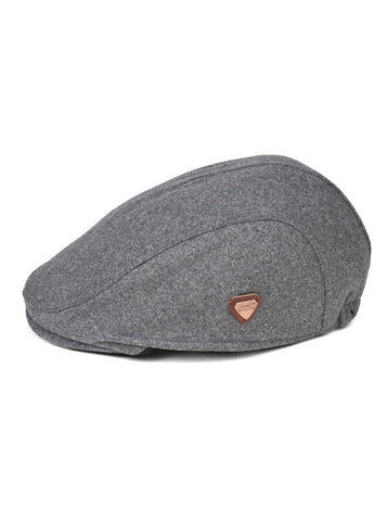 Franco Grey Felt Flat Cap