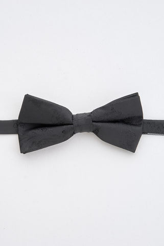 Junior Black Paisley Bow Tie
