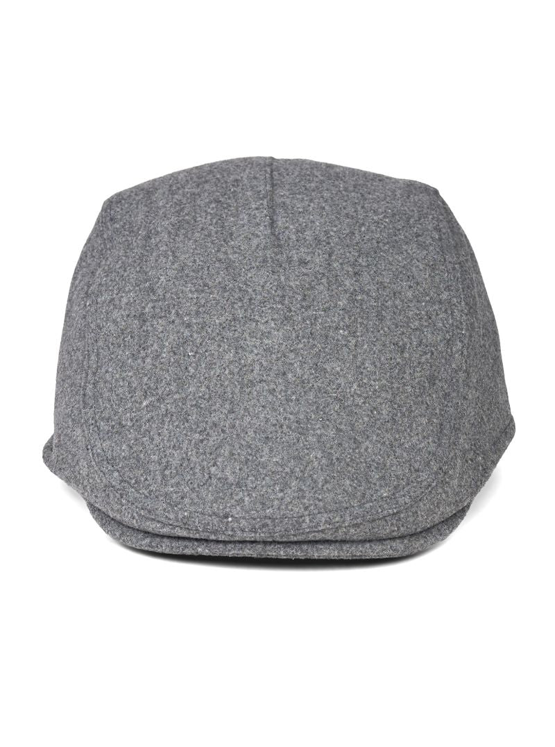 Franco Grey Felt Flat Cap