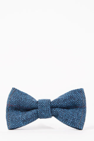 Dion blue Tweed bow tie
