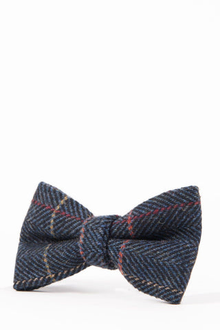 Eton blue tweed bow tie