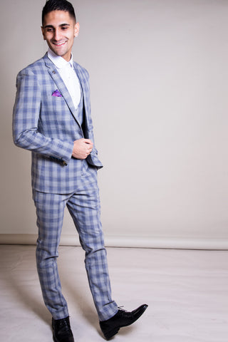 Marc darcy Jack Grey Checked Trousers