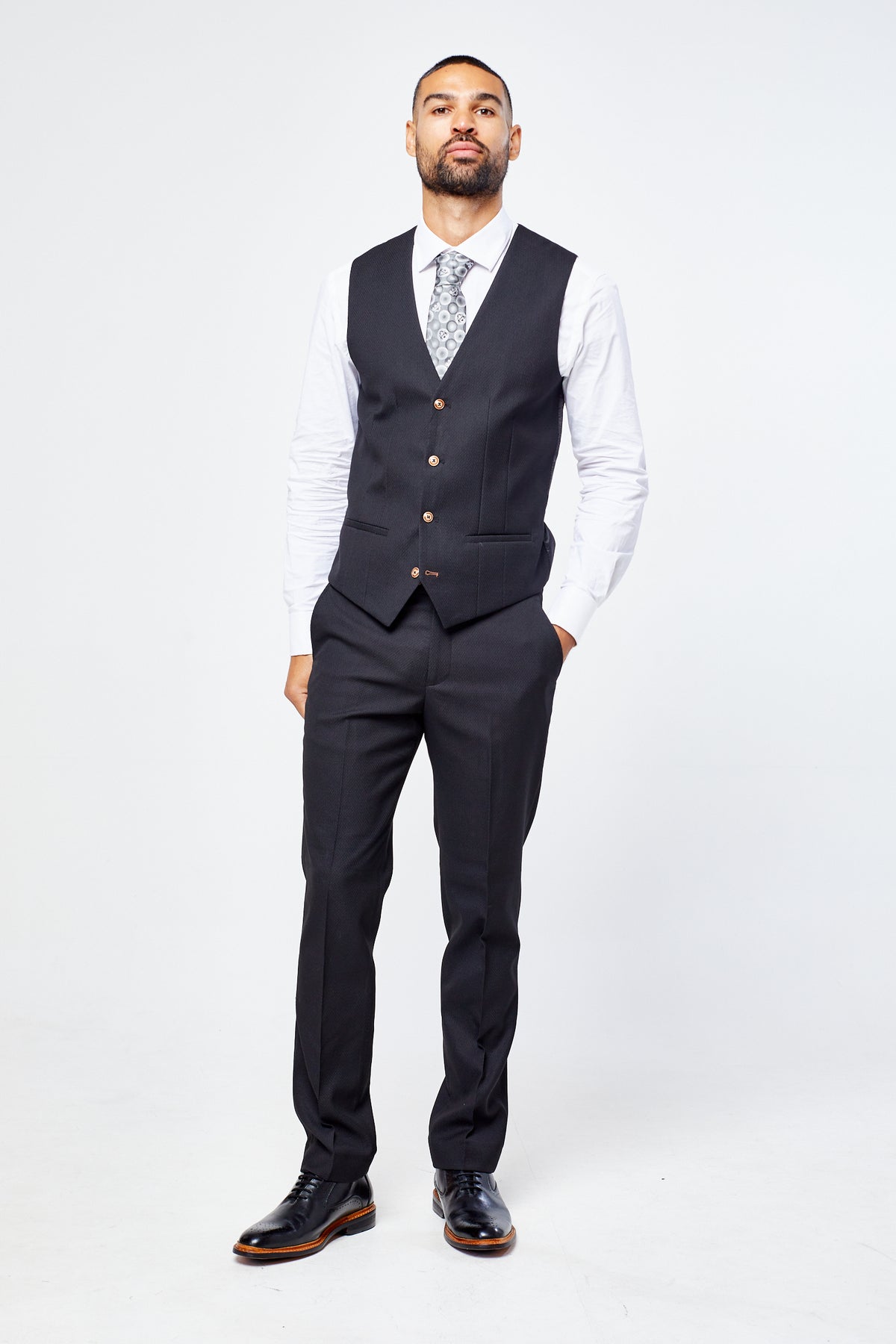 Max Black Waistcoat