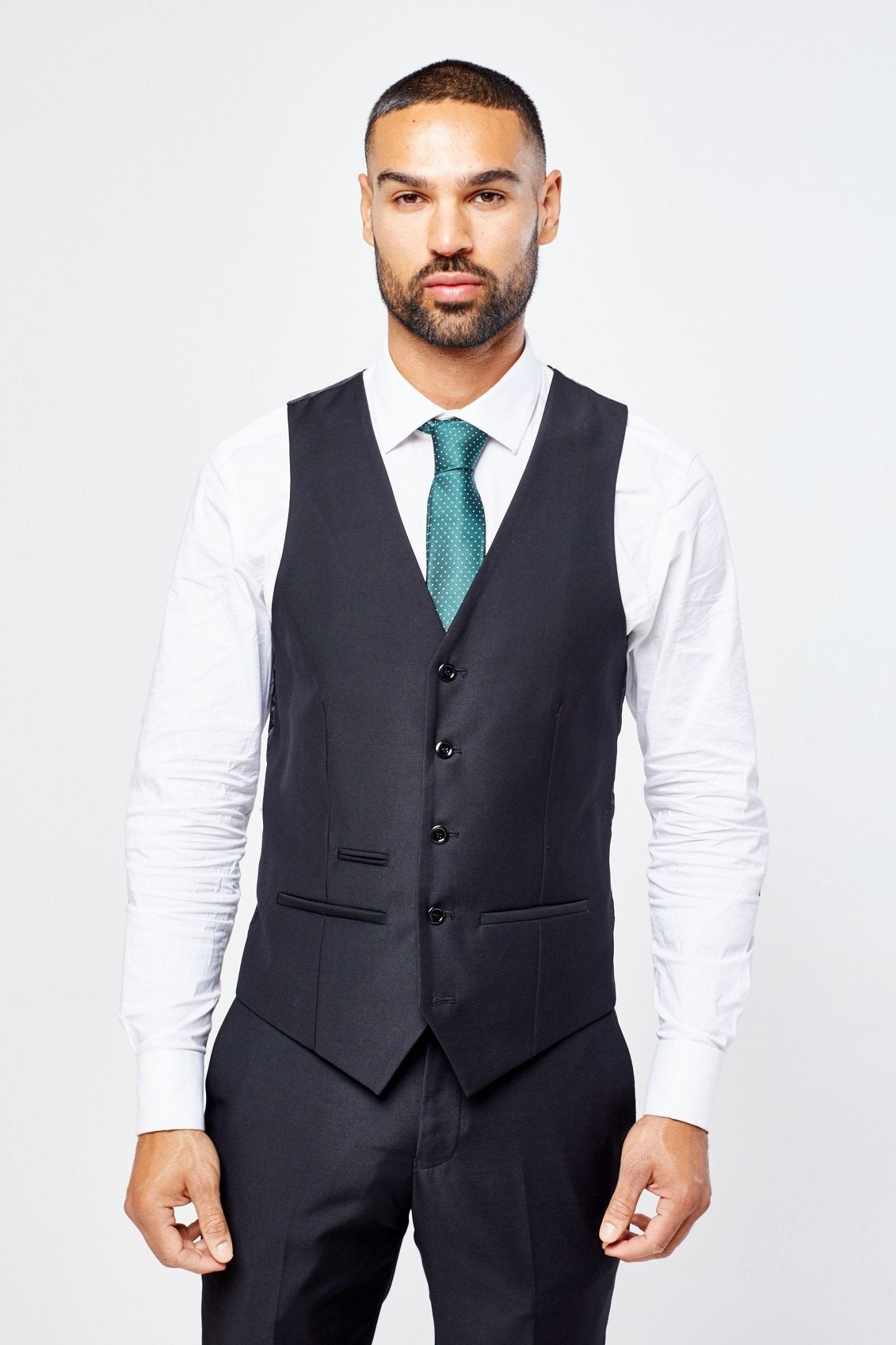 Parker Black Men's Three Piece Suit