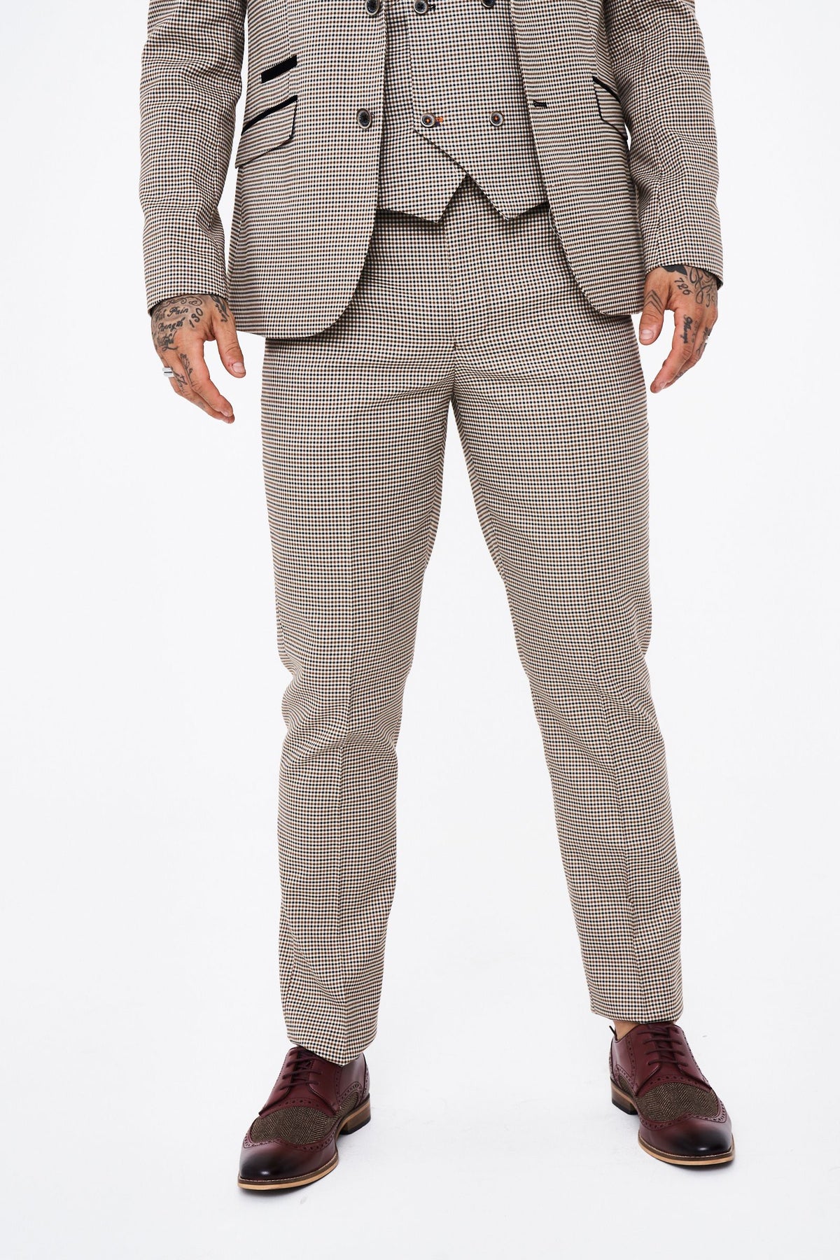 House of Cavani Elwood Houndstooth Skinny Trousers