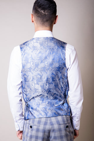 Marc Darcy Jack Checked Grey Waistcoat