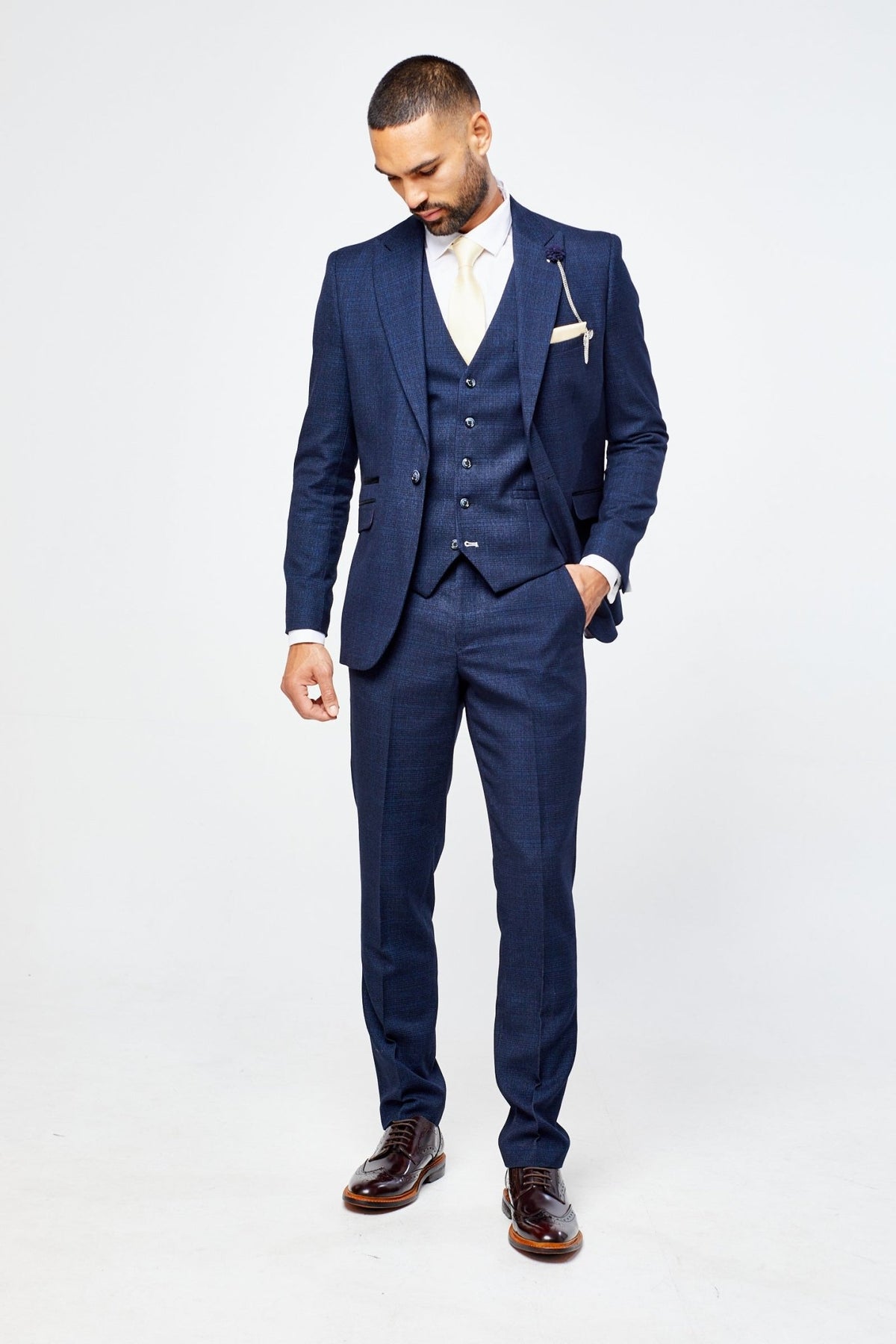 Caridi Check Three Piece Suit