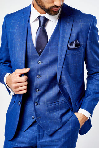 Rover Blue Men's Three Piece Suit