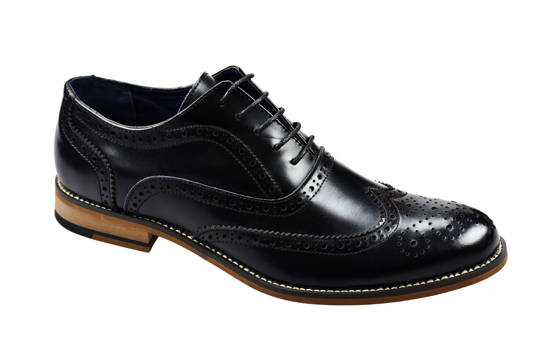Cavani Oxford black brogue shoes
