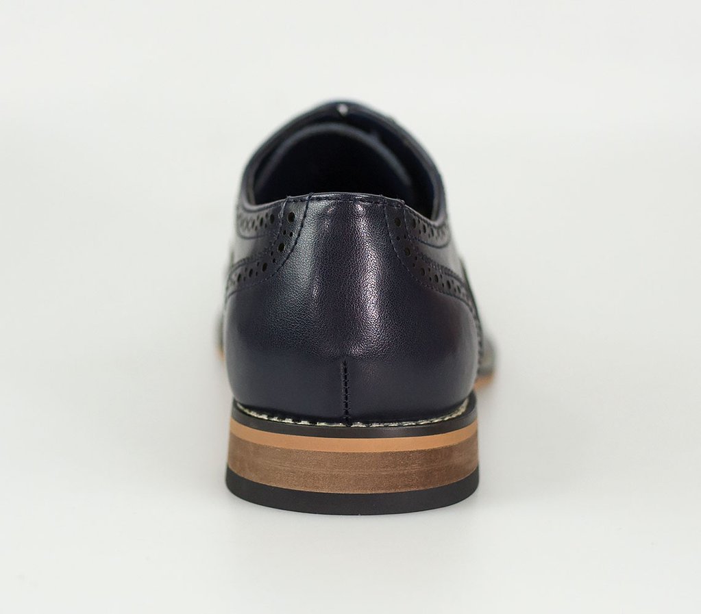 Cavani Oxford Navy brogue shoes