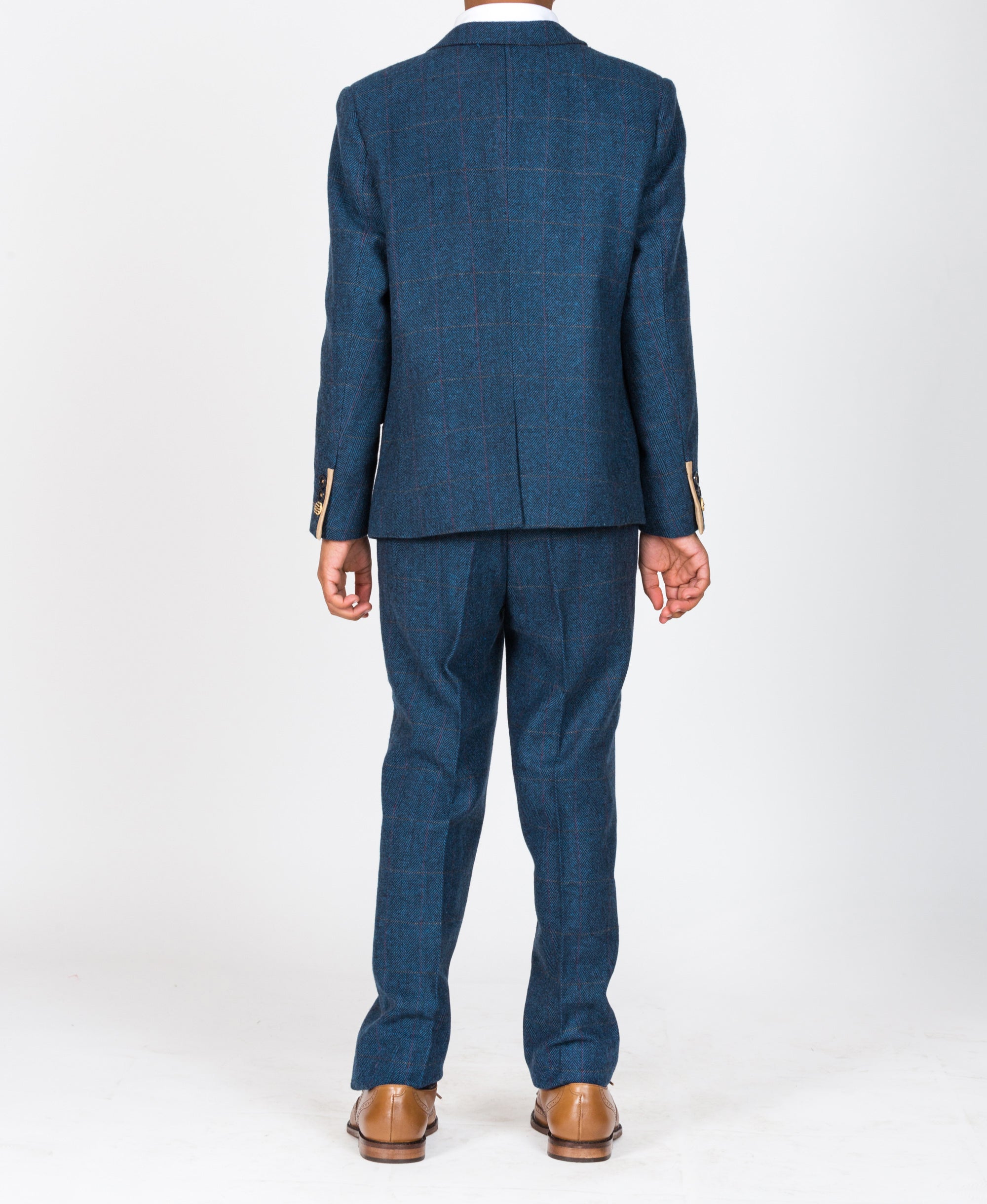 Marc darcy Dion Blue checked children's Tweed Suit
