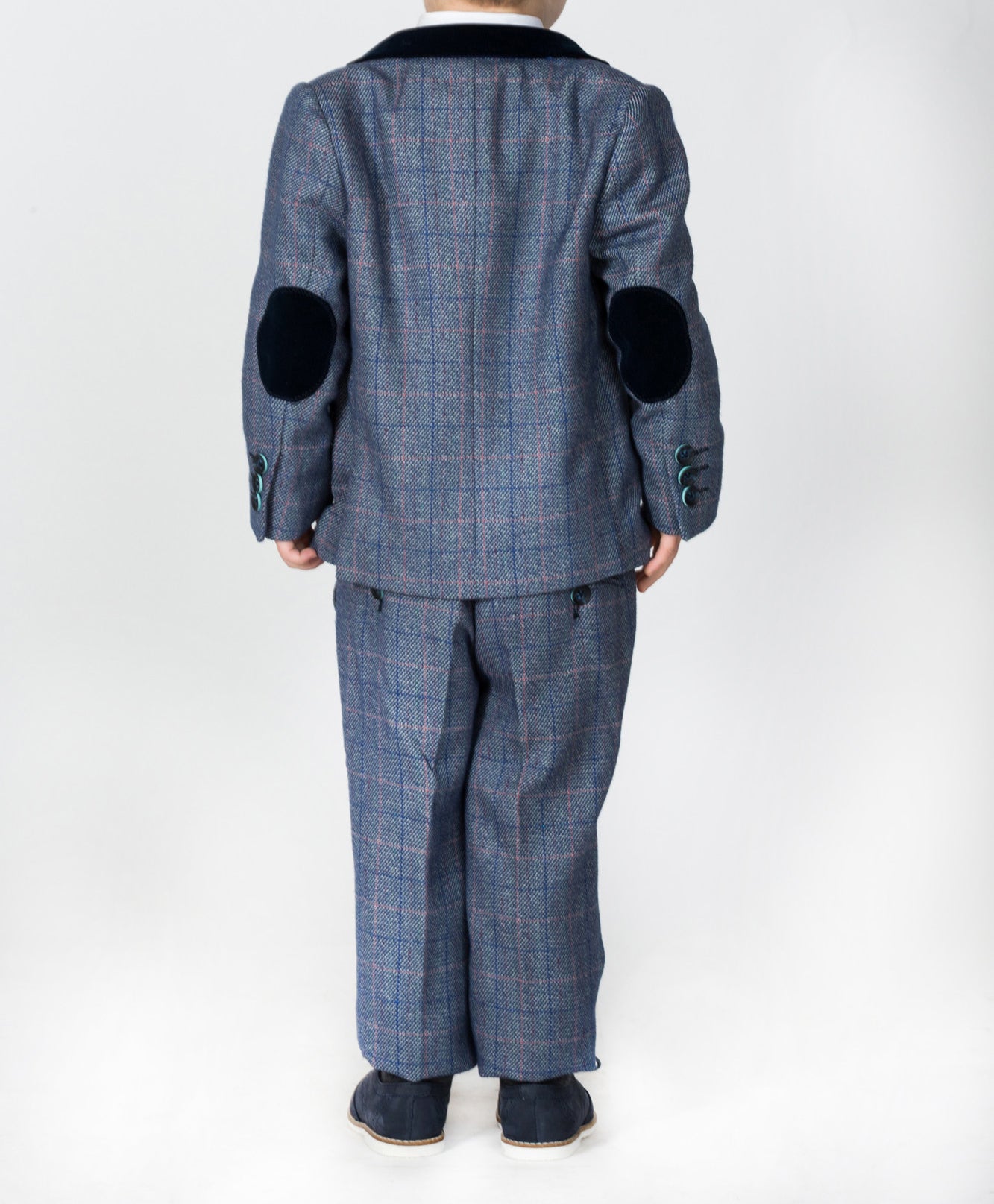 Marc darcy Hilton Blue checked children's Tweed Suit