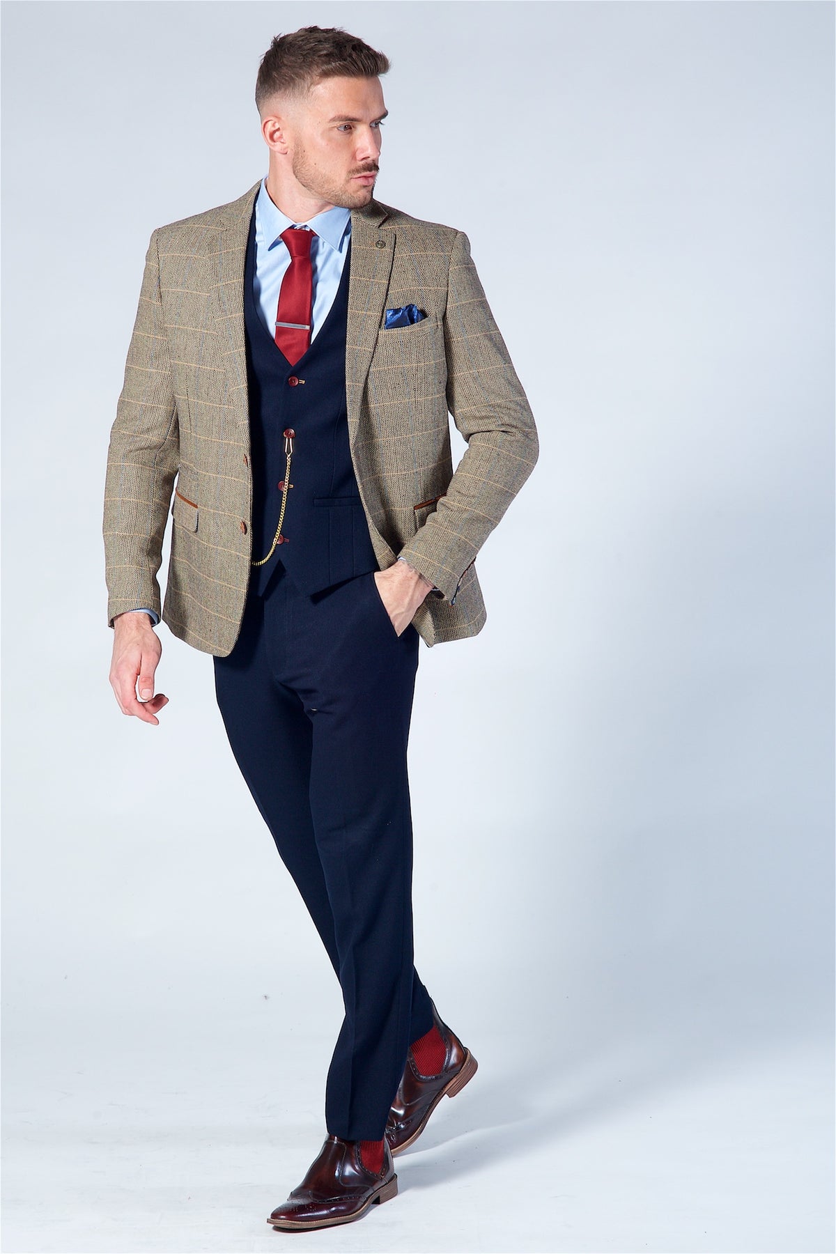 Marc Darcy Ted Tweed Check Blazer