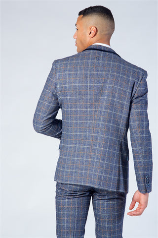 Cavani Bonita Blue Grey Three Piece Suit