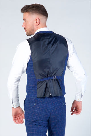 Cavani Kaiser Blue Tweed Three Piece Suit