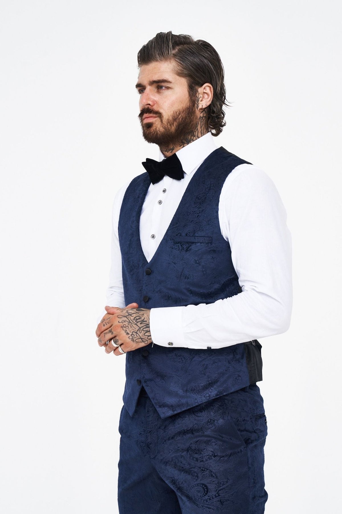 Marc Darcy Simon Velvet Jacquard Waistcoat