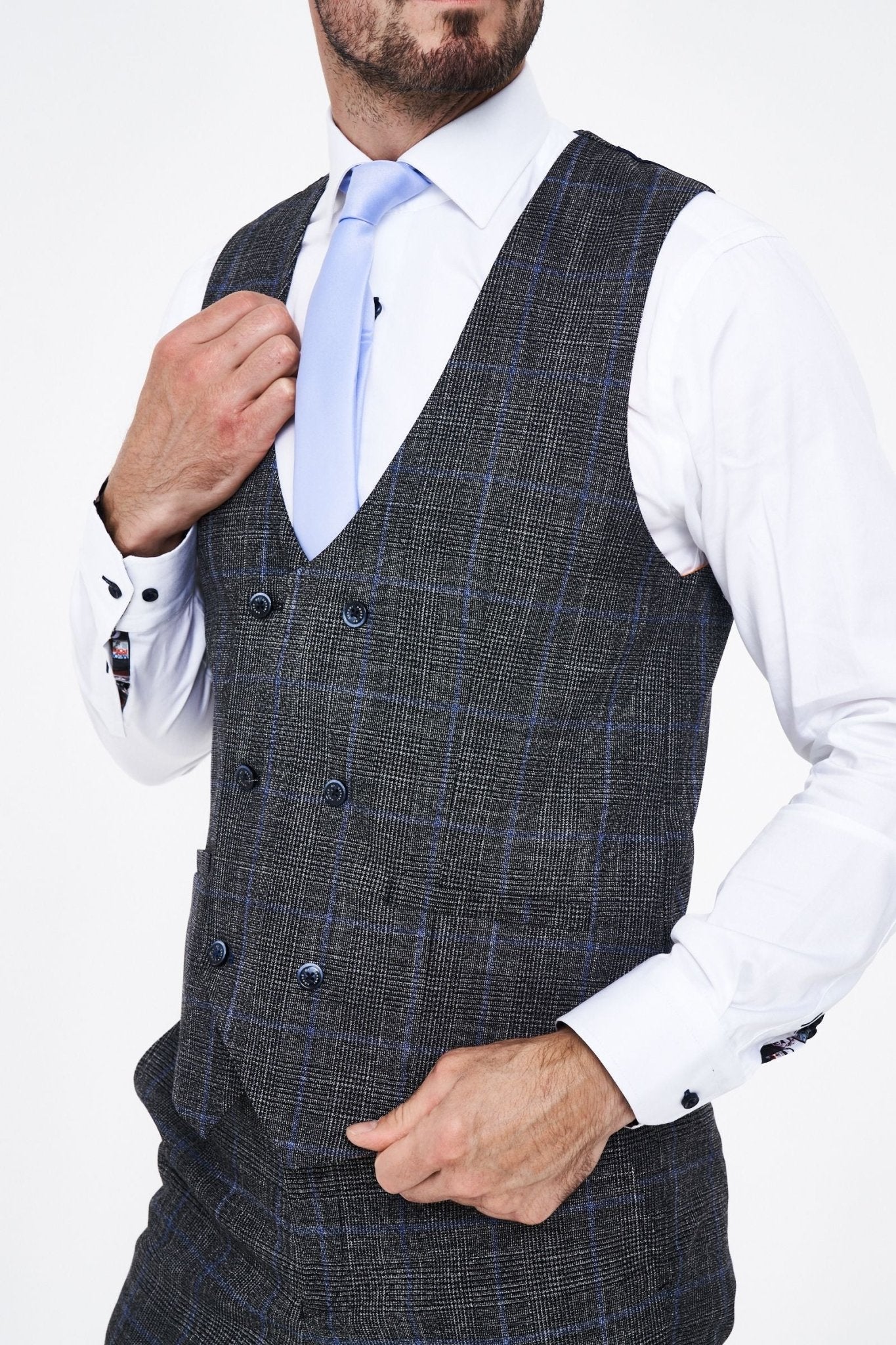 Power Grey Tweed waistcoat
