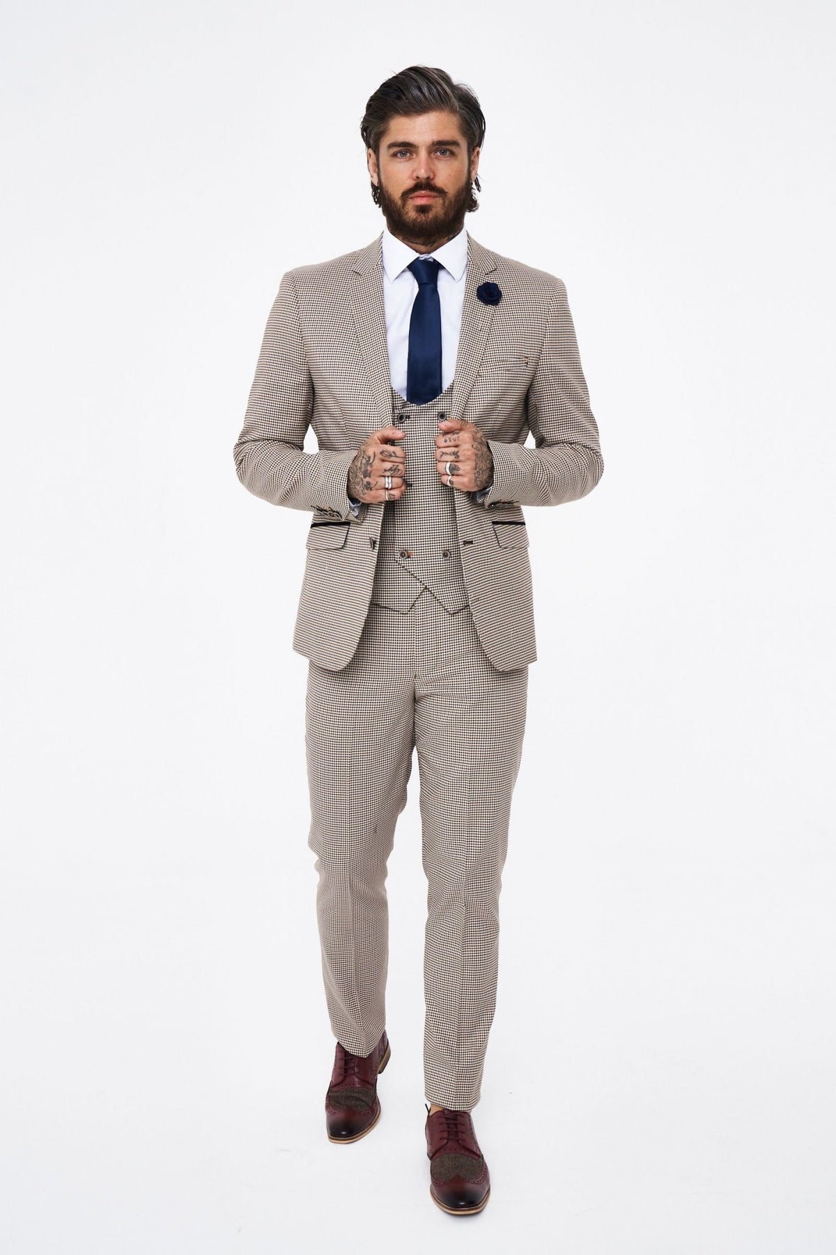 House Cavani Elwood Houndstooth 3pcs suit