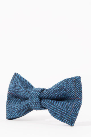 Dion blue Tweed bow tie