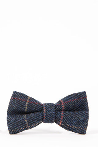 Eton blue tweed bow tie