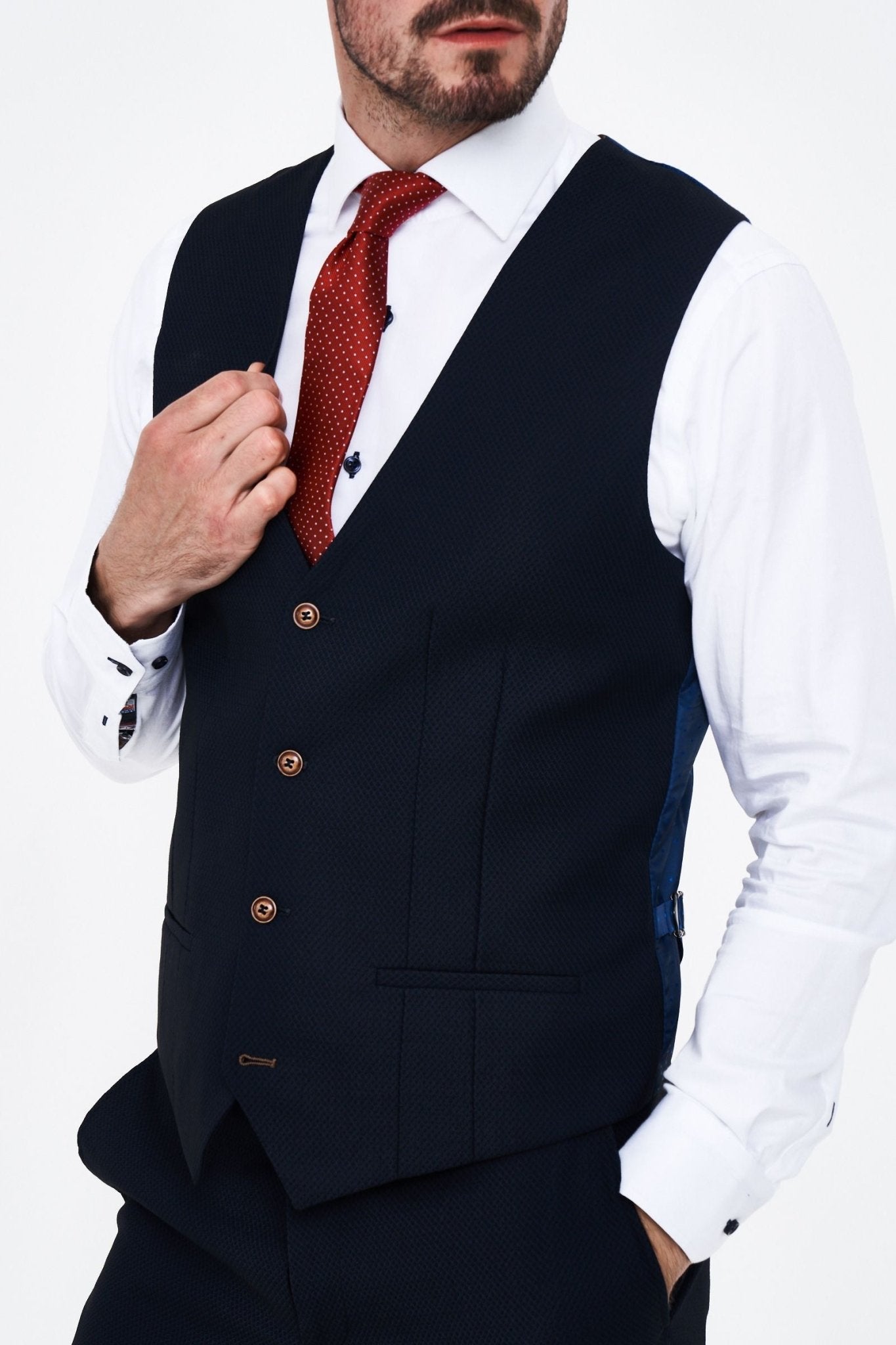 Marc Darcy Max Navy Three Piece Suit