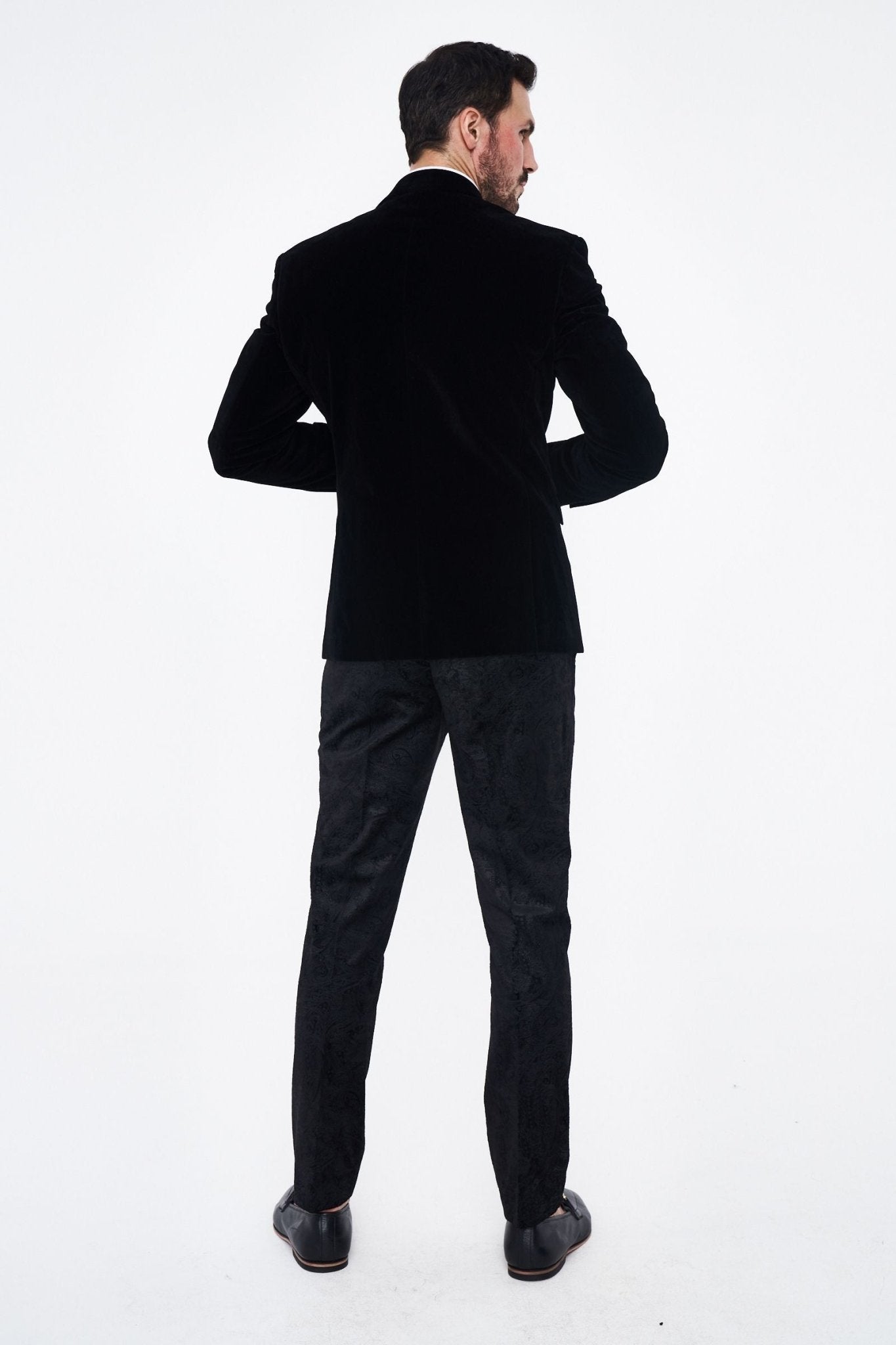 Cavani Rosa Black Velvet Blazer